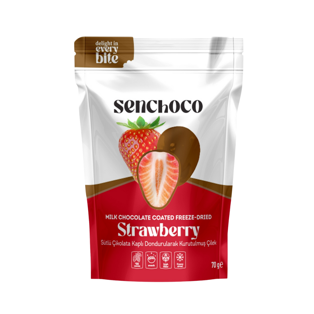 Milk Chocolate Covered Freeze Dried Strawberries