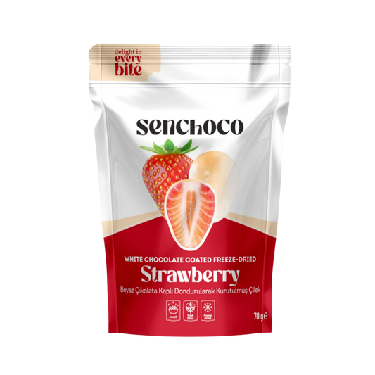 White Chocolate Covered Freeze Dried Strawberries