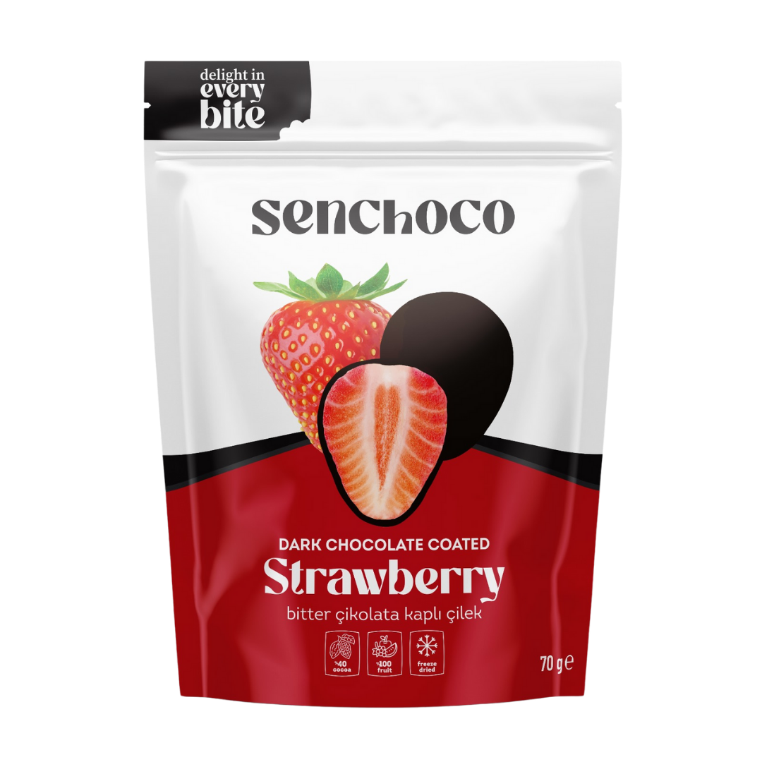 Dark Chocolate Covered Freeze Dried Strawberries
