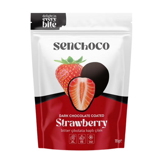 Dark Chocolate Covered Freeze Dried Strawberries